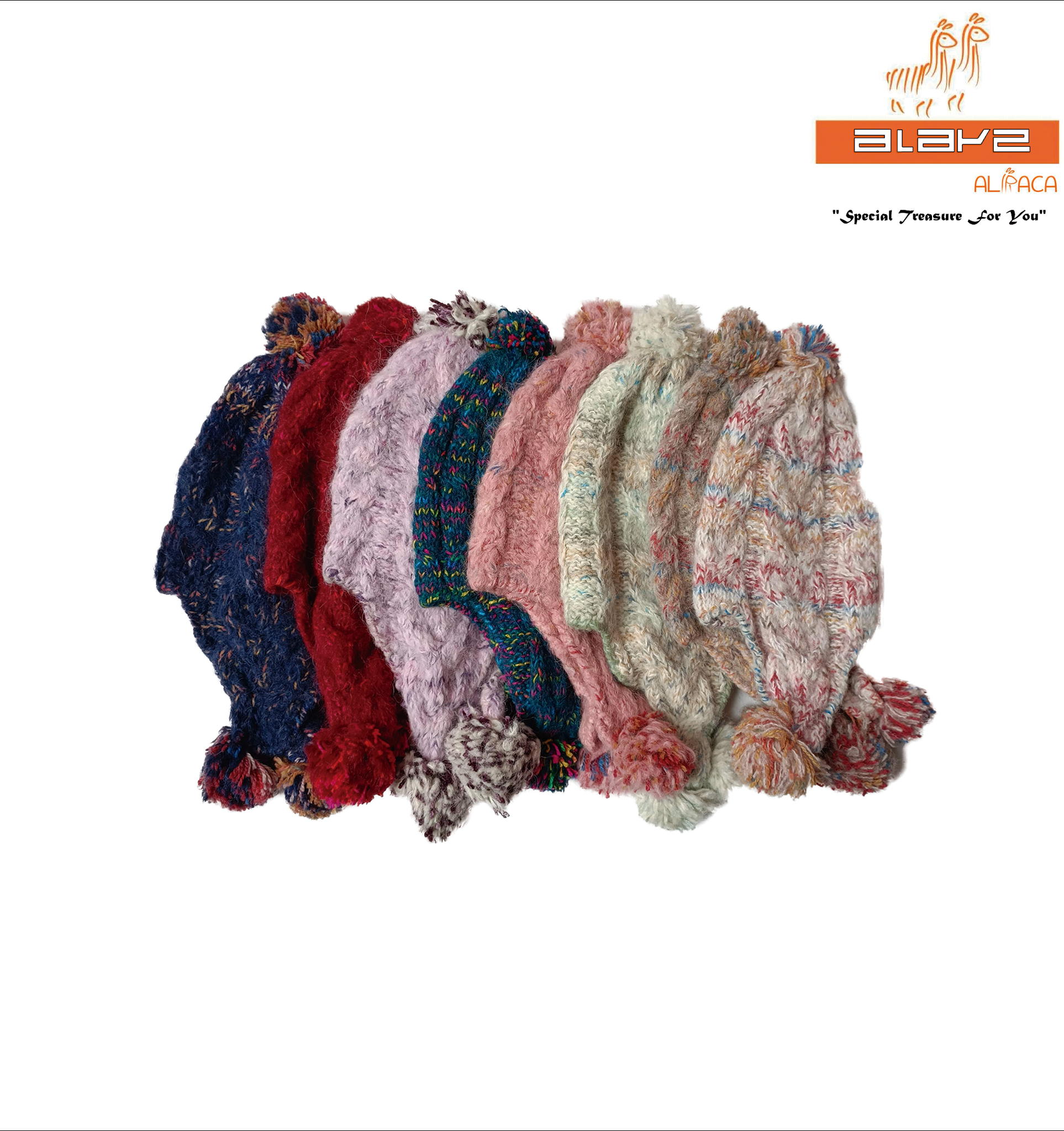 CHULLU TEJIDO A MANO EN 100% ALPACA PELUSADO (2)