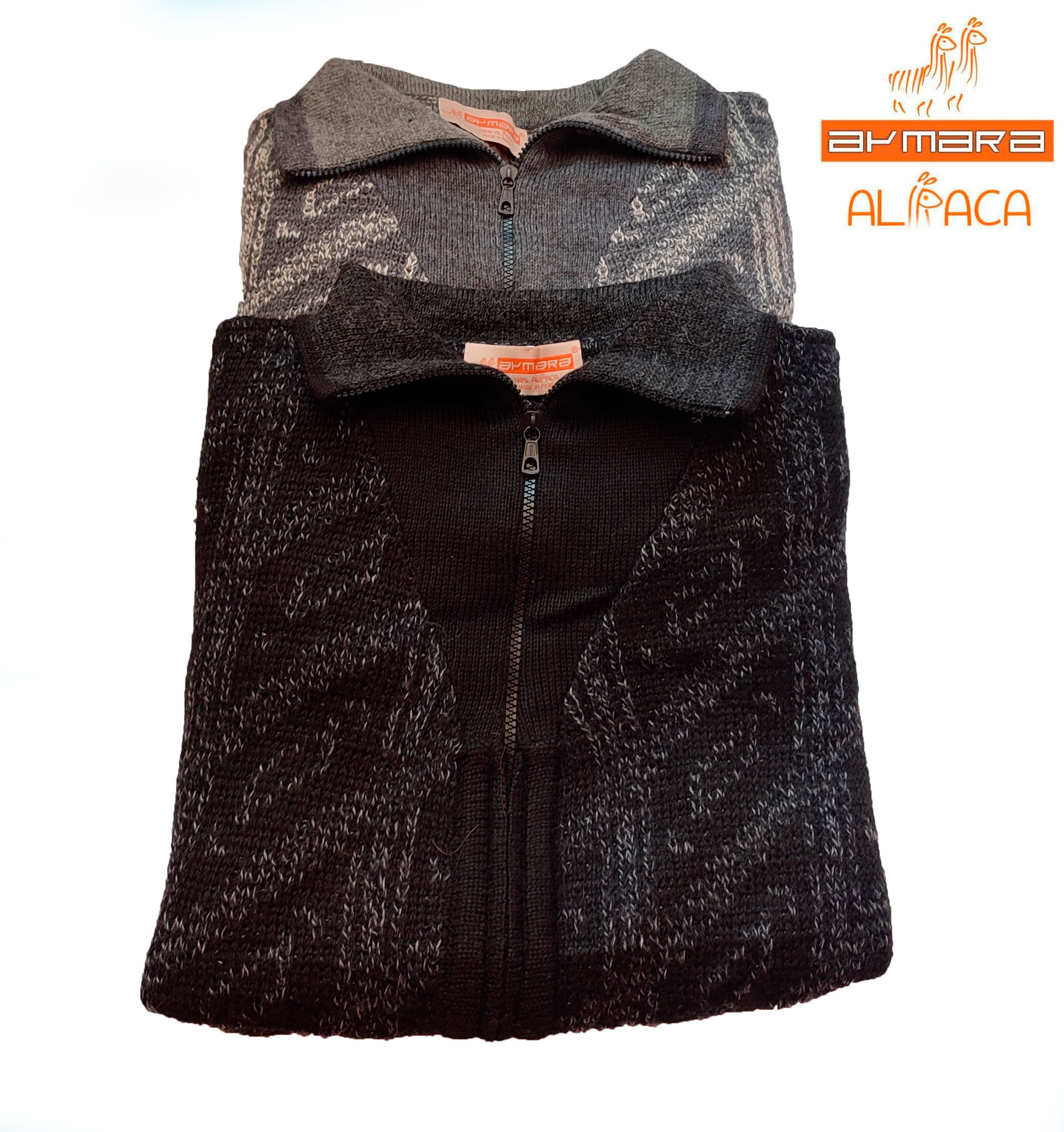 YACAR-CUELLO-CAMISERO-CON-CIERRE-100-ALPACA-TALLA-L-2UND-CLRS-PLOMO-Y-NEGRO-PIEZAS-UNICAS